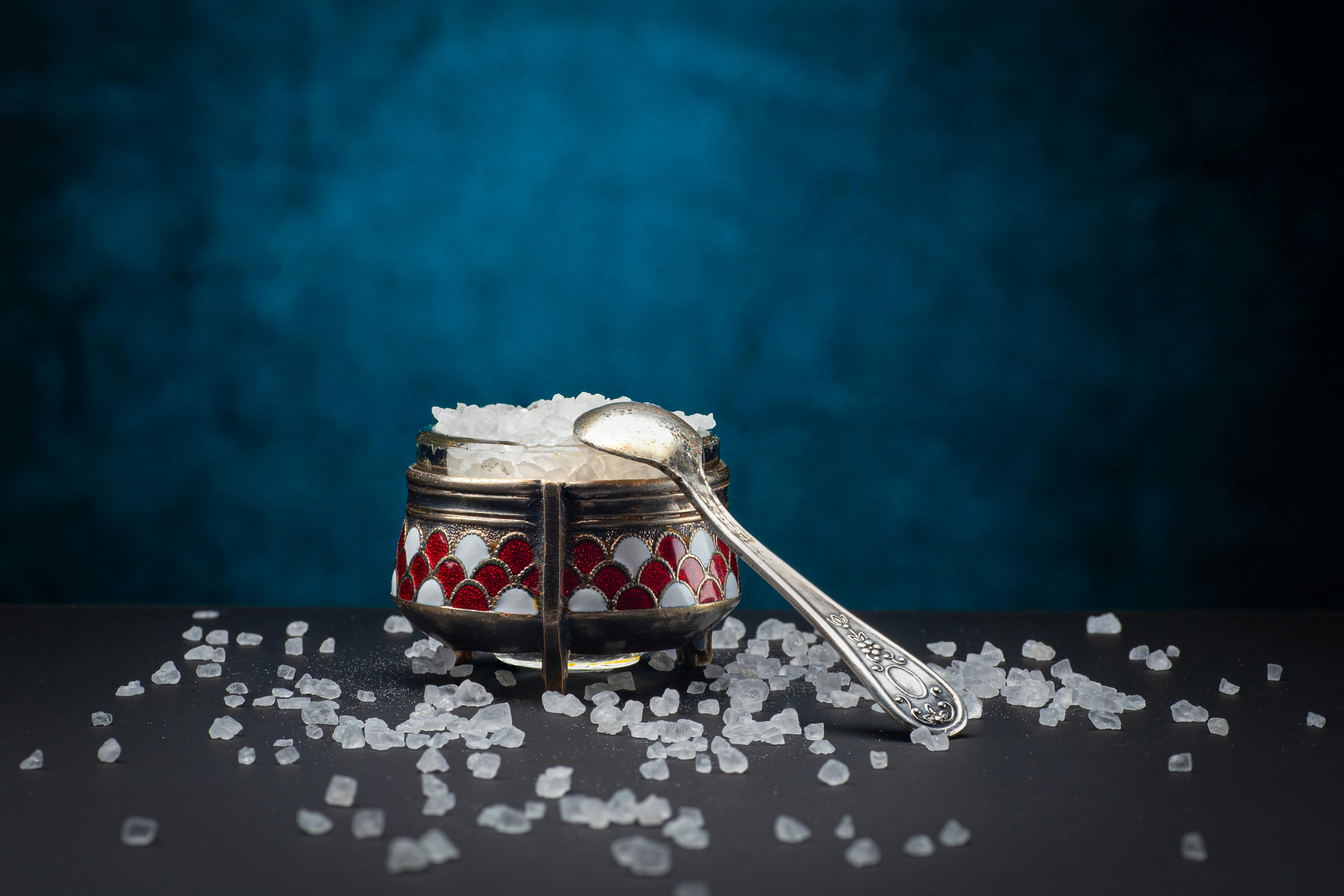 sea salt crystals closeup